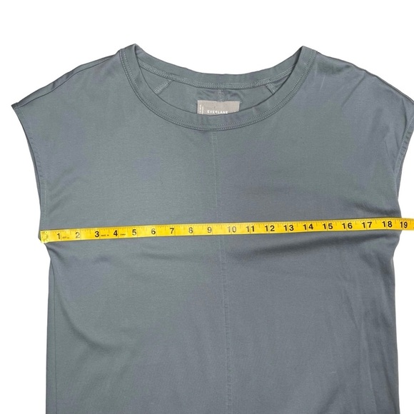 Everlane NWOT Gray Cotton Short Sleeve Midi T-Shirt Dress w/Side Slits Sz. small - Picture 11 of 13